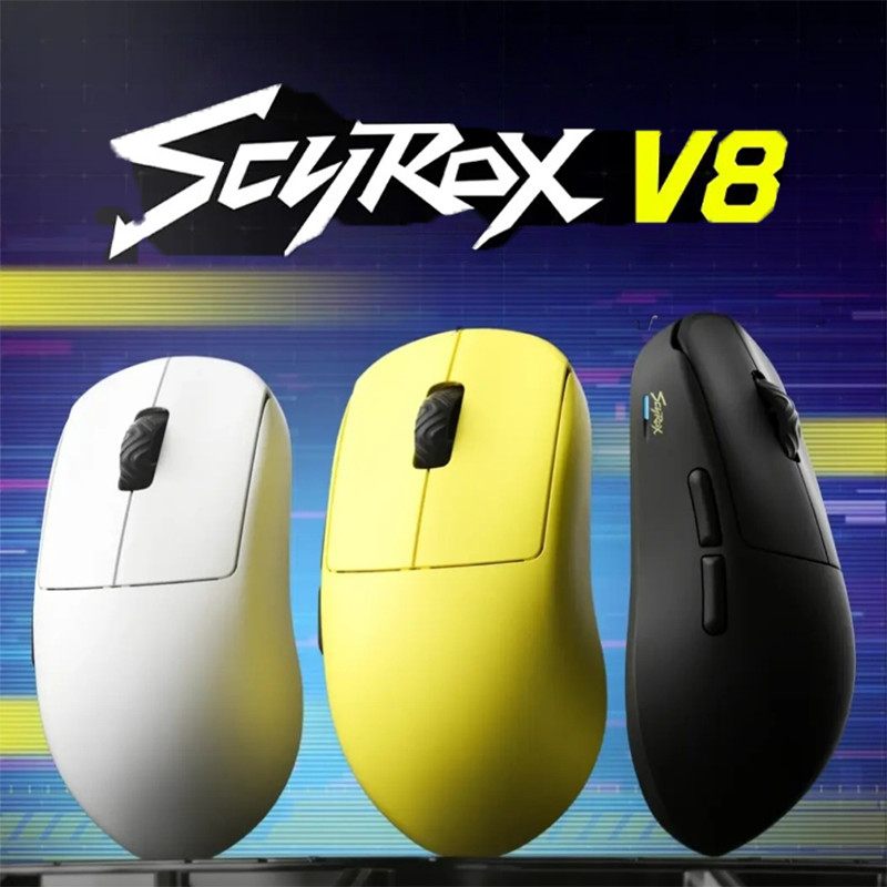 Scyrox V8 เมาส์ไร้สาย 36g น้ําหนักเบา 8K PAW3950 เมาส์สําหรับเล่นเกม E-Sports รู้สึกสบาย
