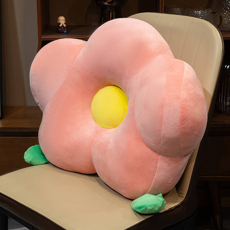 Flower-Pattern Throw Pillow Back Mat Sofa Living Room Cushions Office Lumber Pad Nap Pillow Student 