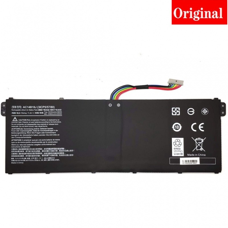 ✿แบตเตอรี่ AC14B13J AC14B18J สำหรับ Acer Aspire ES1-511 ES1-512 V3-111P 11 CB3-111 MP 512 CB5-311