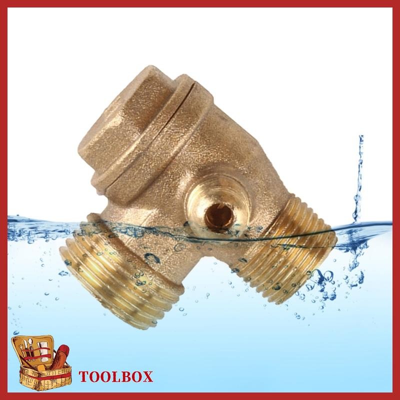 Toolbox 3-Port Check Valve ทองเหลืองชาย-ด้าย Workshop เปลี่ยนเครื่องอัดอากาศ Unidirectional Check Va