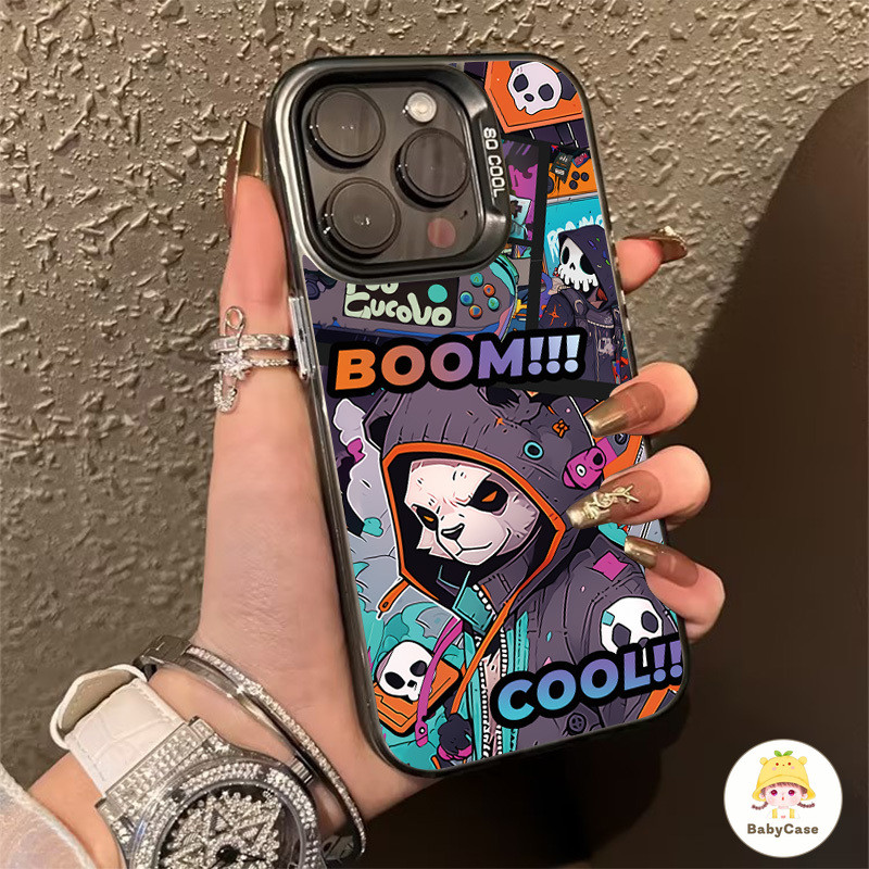 เคส OPPO A12 A18 A17 A7 A38 A16 A15 A5s A78 A76 A74 A17K A55 A58 A54 A96 A77s A77 A57 A16s A3s ปกหมีเย็นแฟชั่น
