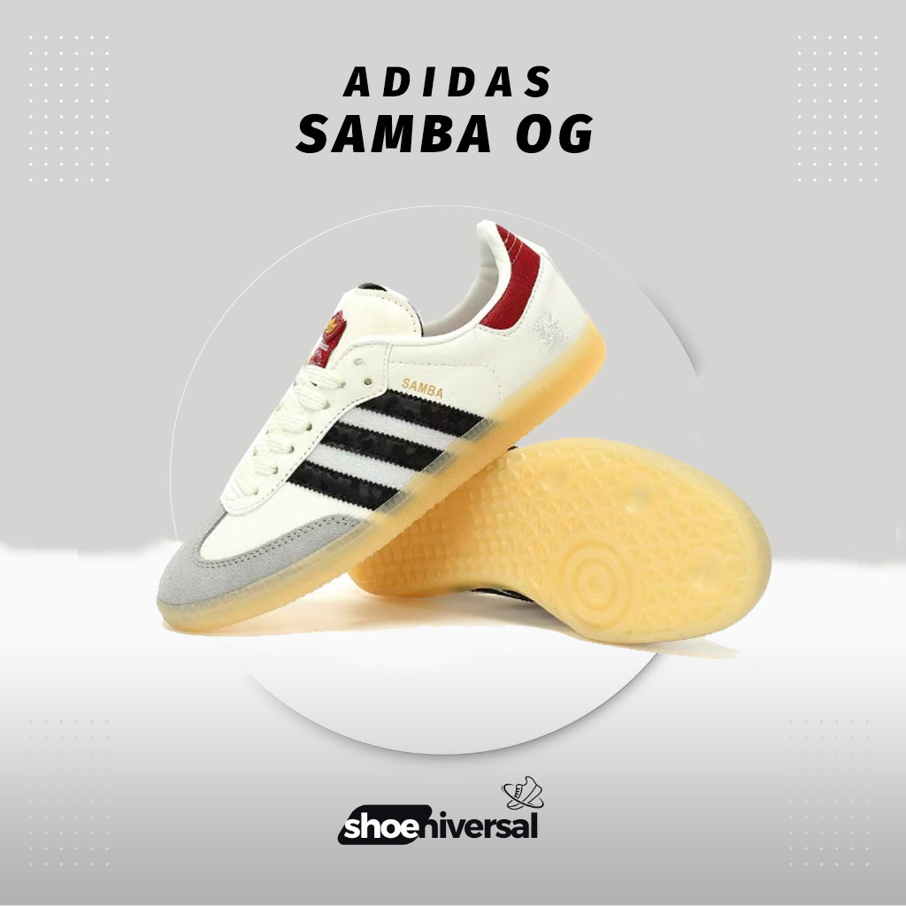 [ พร้อมส่ง & พรี ] ของแท้100% ADIDAS SAMBA CNY YEAR OF THE SNAKE รองเท้าผ้าใบ（JQ5976）รองเท้าผู้ชายและผู้หญิง
