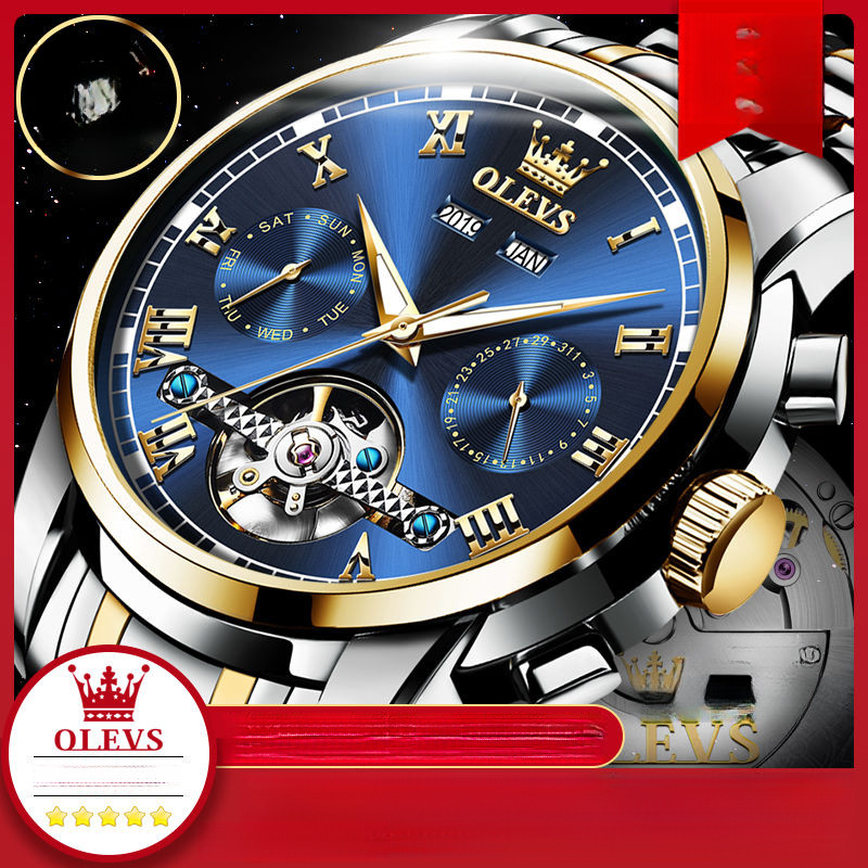 Lishi Men's Watch Men's Mechanical Watch Automatic Hollow 01