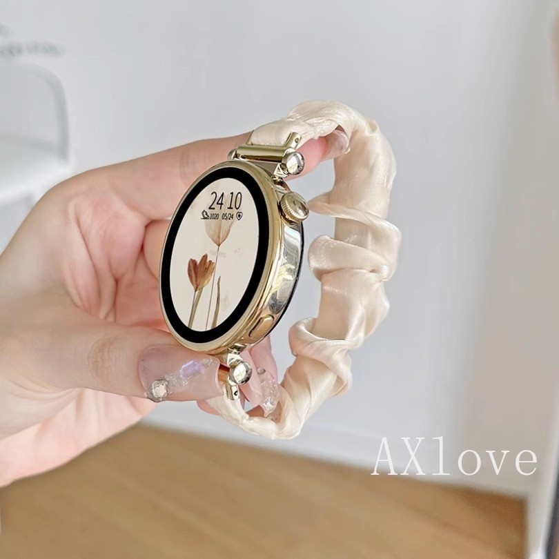 SAMSUNG 18มม.20มม.22มม.ห่วงยางยืดสําหรับhuaweiนาฬิกาgt4 GT5 41มม.GT5 Pro 42มม.สร้อยข้อมือผู้หญิงสําหรับSamsung Galaxy 4 5 6 7 40มม.44มม.