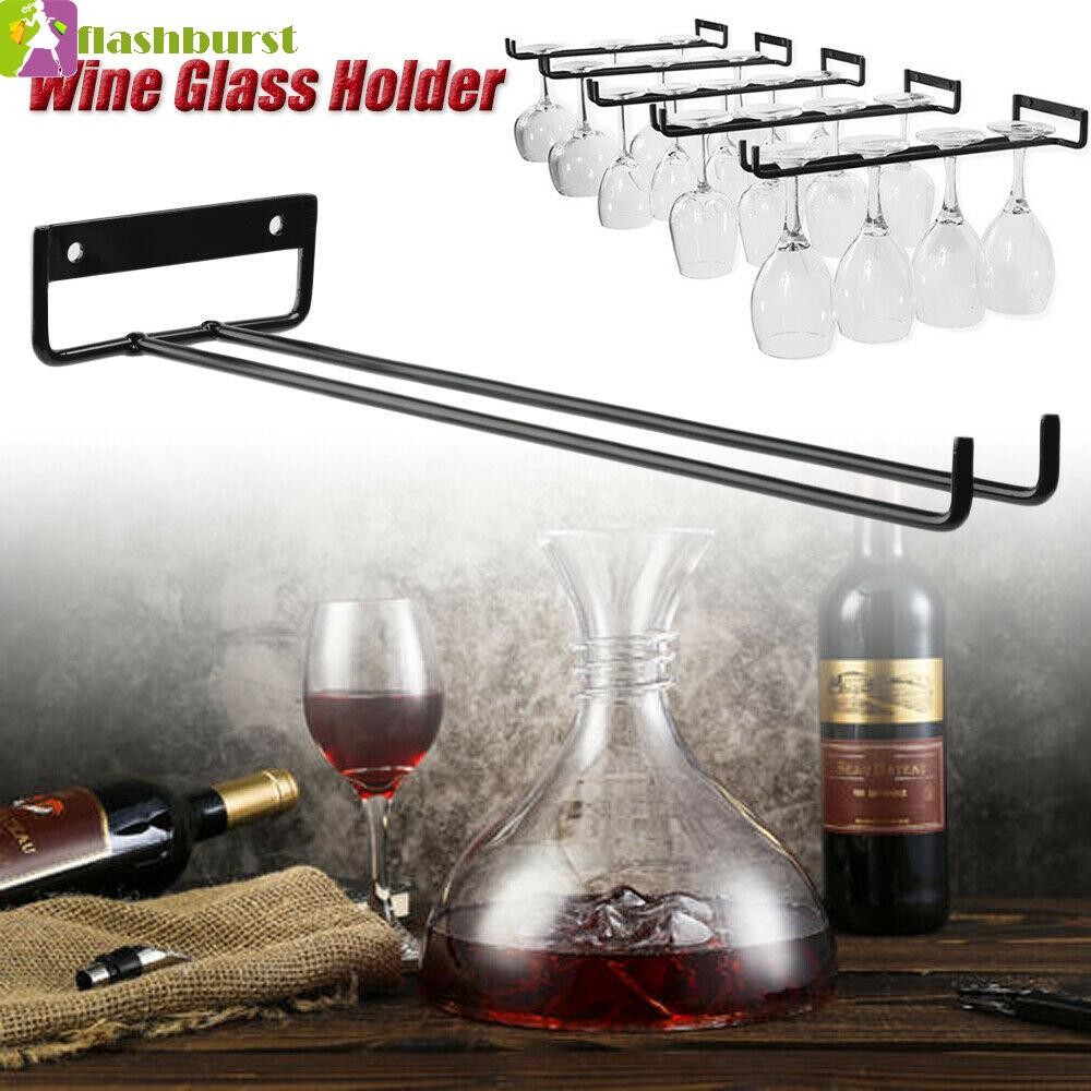 Flashburst ที่วางแก้วไวน์ Metal Goblet Stemware บาร์ตกแต่ง ราวแขวนติดผนัง