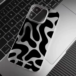 เคส ไอโฟน For iPhone 13 14 15 สากล เคสโทรศัพท์มือถืออะคริลิคใส ลายเส้นสีดำ 11 12 ProMax 7 8Plus X XSMax XR