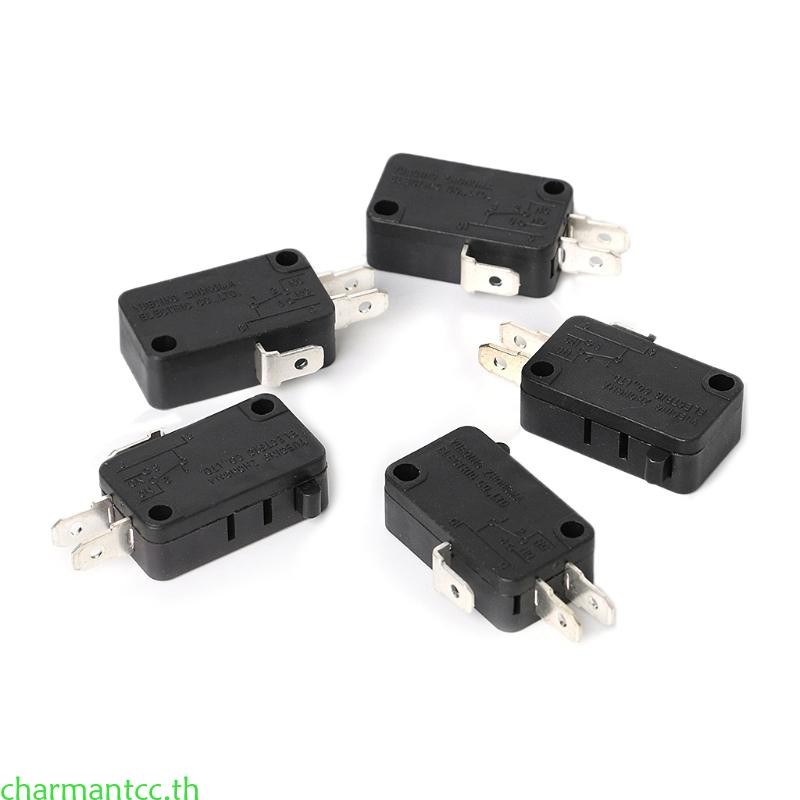 Charmantcc 5 ชิ้น 16A 250VAC 0 3A 250VAC สวิทช์ Srew Connector Actuator Limit Micro Switch