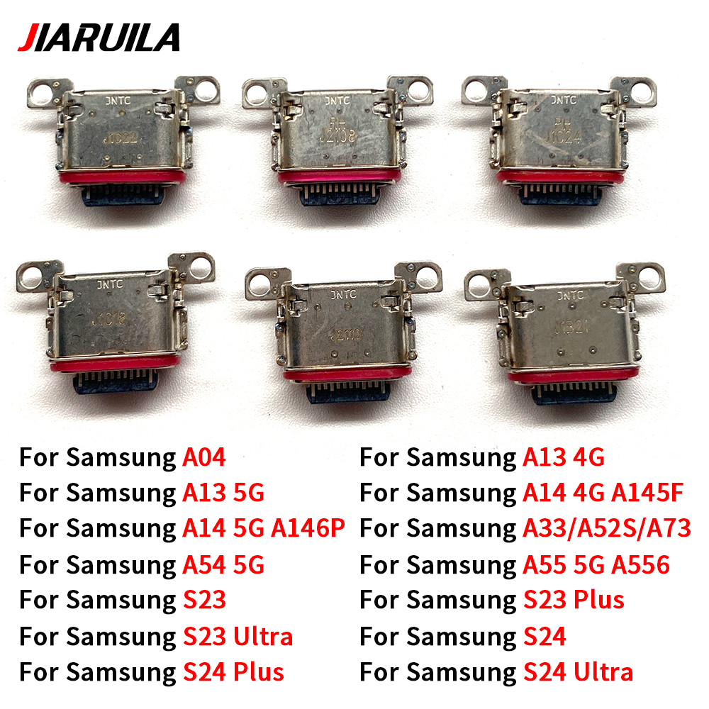 10 ชิ้น Dock Micro Plug USB ชาร์จ Pin Dock พอร์ตสําหรับ Samsung S24 S23 Ultra Plus A55 A54 A33 A52S A73 A14 A13 4G 5G A04 ชาร์จ Pin Dock Connector