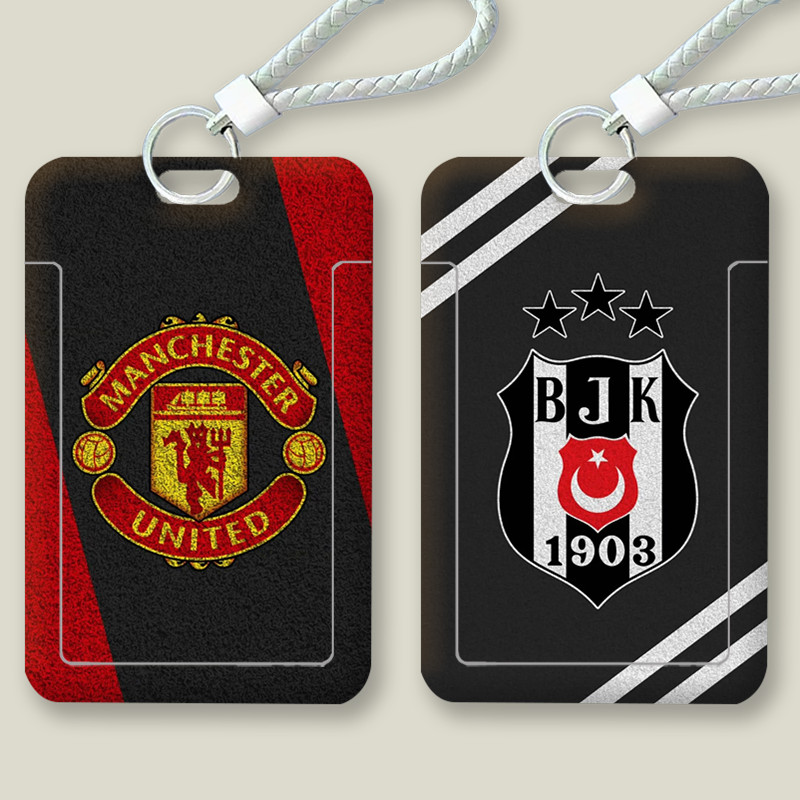 แมนเชสเตอร์ ยูไนเต็ด FC DIY Student School ID Card Holder Personal ID Card Bank Card MRT Card Case