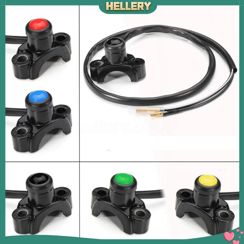 [HelleryPH] 12V Motorcycle CNC Engine Stop Start Kill Switch สําหรับแฮนด์ 22 มม.