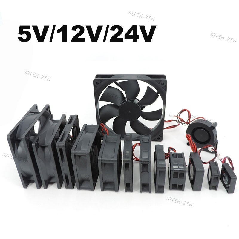 Dc 5V 12V 24V พัดลมระบายความร้อนมอเตอร์ไร้แปรงถ่าน ขนาด 30/40/50/60/70/80/90/120 มม. 4/12 ซม. FTH3