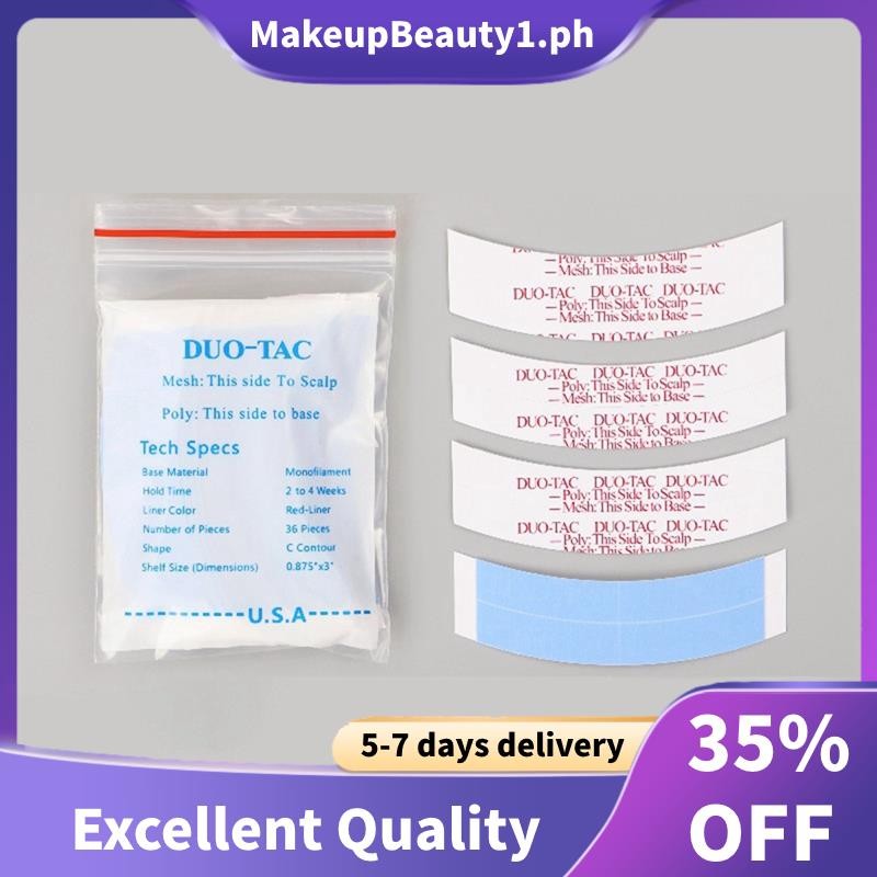 36 ชิ้น/ถุง Super Strong Duo-Tac วิกผมเทปคู่ Slitting Line ด้านกาว Extension แถบผมสําหรับ Toupees/ลูกไม้วิกผมใช้งานง่ายความงาม