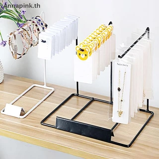Annapink.th ชั้นวางเครื่องประดับเหล็กในครัวเรือนเดสก์ท็อปตกแต่งต่างหูสร้อยคอ Storage Headrope String ชั้นวางจัดระเบียบ EN