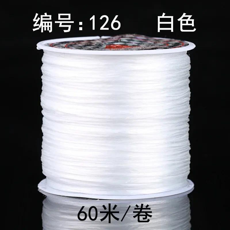 60เมตร/ม้วนยืดหยุ่นประดับด้วยลูกปัดด้ายเครื่องประดับ ทําเอง ประดับด้วยลูกปัดสายสายรัดข้อมือสร้อยข้อมือสร้อยคอสร้อยข้อเท้ายืดหยุ่นด้าย