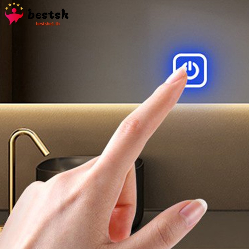 Bestshe1.th❤️สวิตช์เซ็นเซอร์สัมผัส 12V 5A 60W LED สําหรับสวิตช์ไฟกระจกปุ่มอัจฉริยะ