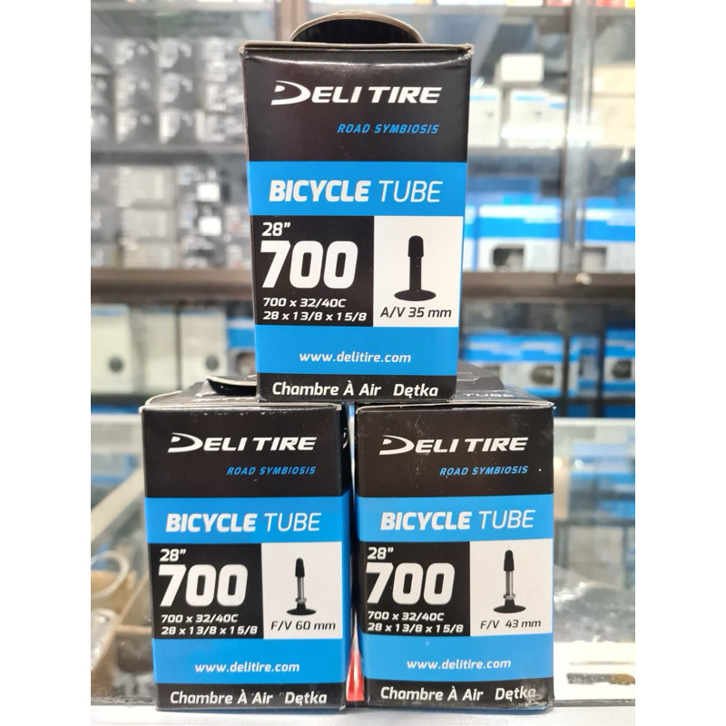 ยางในจักรยาน 700 x 32C- 40C 32C/40C FV Presta / AV Cop รถจักรยานยนต์ Deli ยาง / DELITIRE