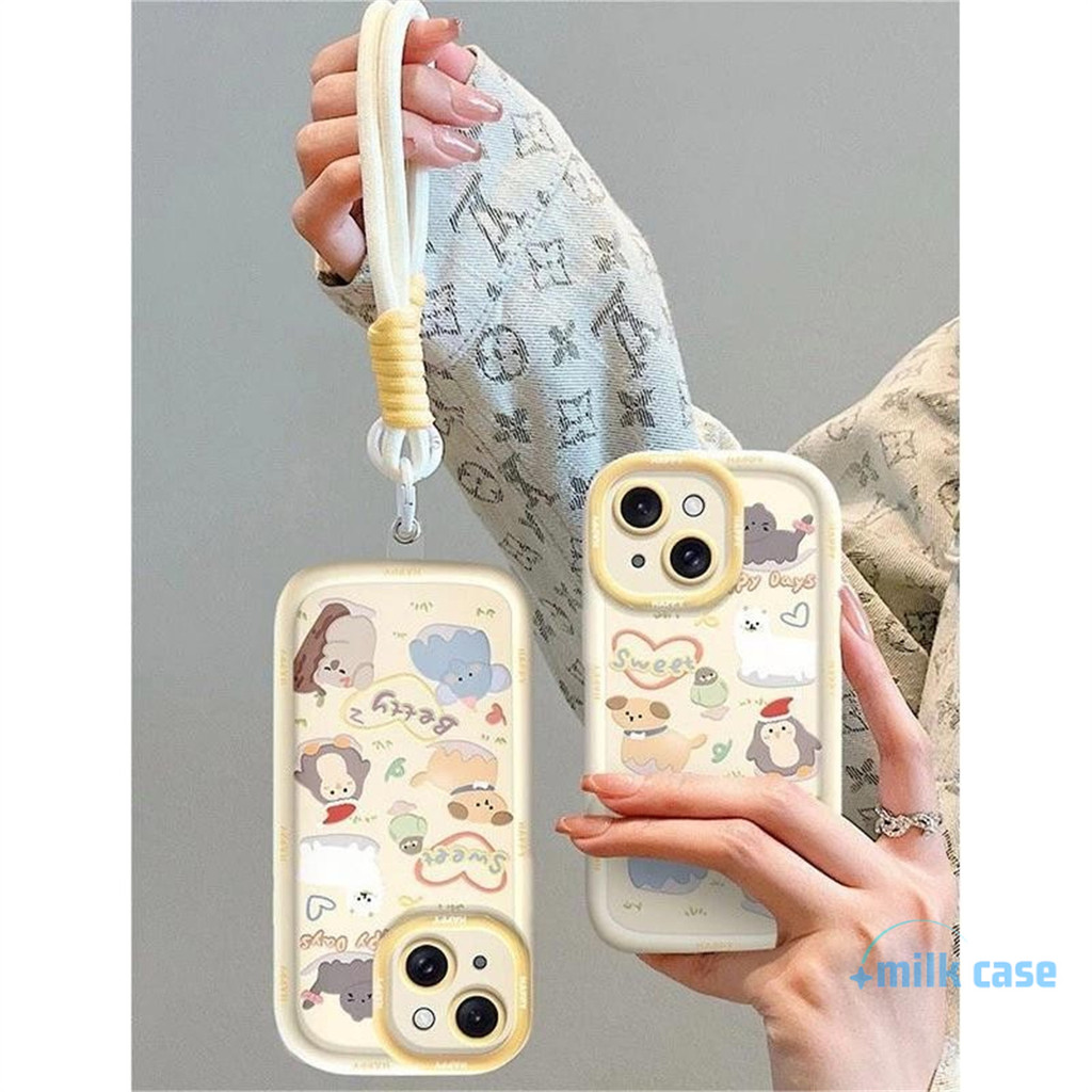 เคสไอโฟน การ์ตูนสัตว์ สำหรับ IPhone 12 14 16 11 15 13 Pro Max XR X XS Max 7 8 15 Plus เคส IPhone เคส