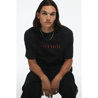 H&M(เอชแอนด์เอ็ม) เสื้อยืดพิมพ์ลายลุควินเทจแบบหลวม ผู้ชาย 12…