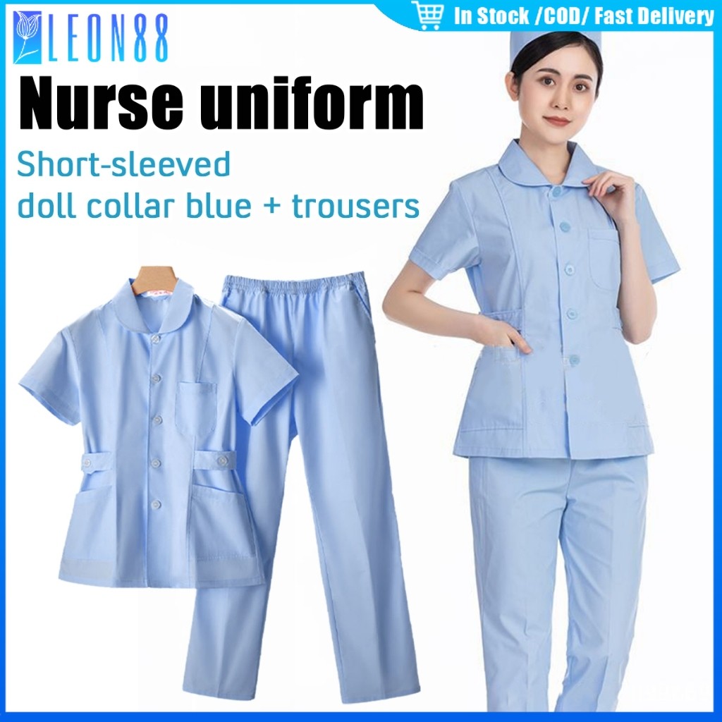 ของมาใหม่！ชุดทำงานพยาบาลสำเร็จรูป มือ1 เหมาะกับน้ำหนัก45-74kg เสื้อและกางเกง ผ้านุ่ม ดูดเหงื่อไซด์ s-xl