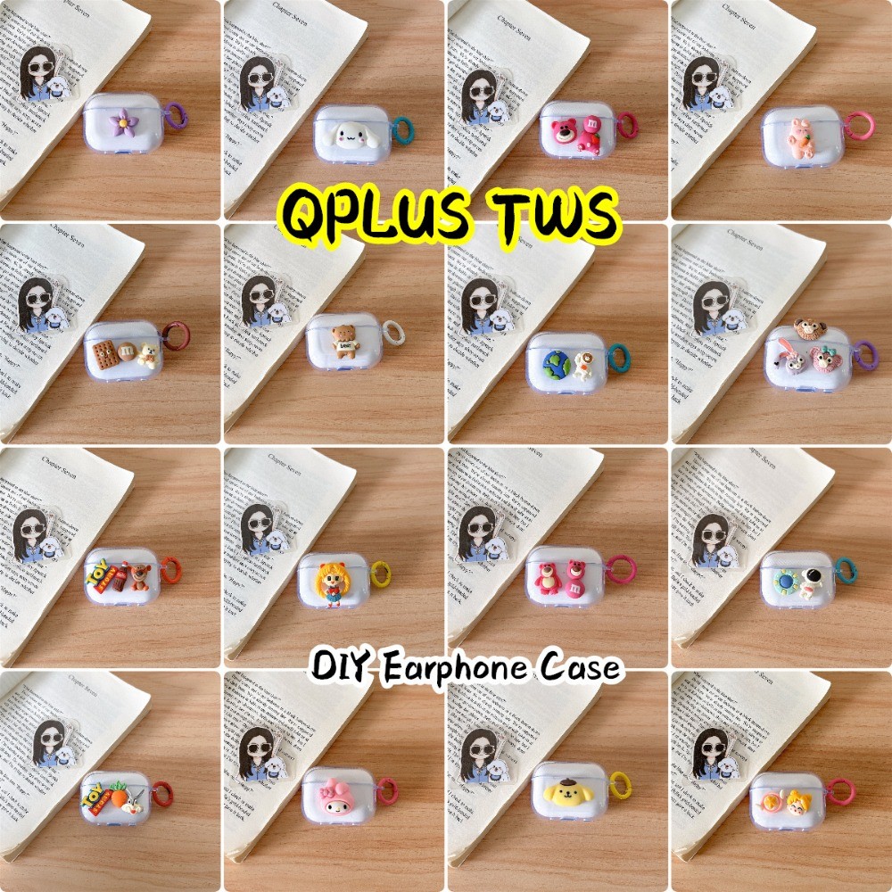 คุณภาพสูงสําหรับ QPLUS TWS Casing Case Soft Silicone Headphone Case DIY Cool Cartoon NO.1