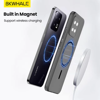 BKWHALE Matte Ultra-Thin Clearเคสโทรศัพท์แม่เหล็กสําหรับXiaomi 17 15 14 13 17T 13T POCO F8 F7 F6 F5 X7 X6 Redmi K60 K70 K80 K90 Ultra Note15 Note14 Pro + ฝาครอบแข็งโปร่งใส