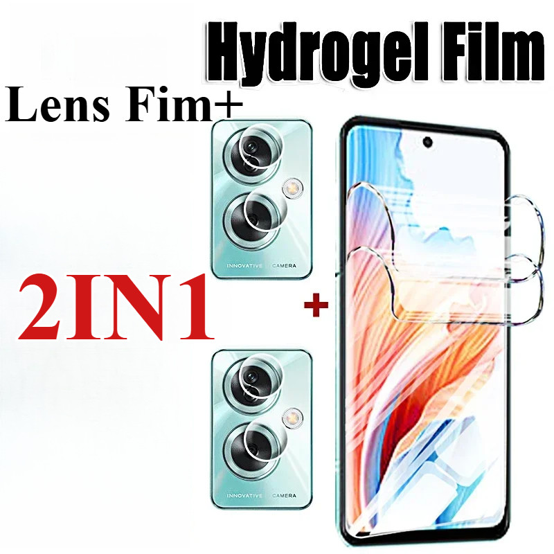 ฟิล์มไฮโดรเจลสําหรับ OPPO A1x A2x A3 A3i A3x A5 Pro Energy 4G 5G ป้องกันหน้าจอด้านหน้าเลนส์กล้องกระจ