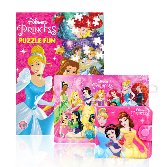 Bundanjai (หนังสือ) Disney Princess Puzzle Fun : The Royal Dream Team (Set)