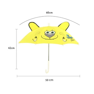 เกียร์ฝนตุ๊กตาเด็ก, หลากสีหูการสร้างแบบจําลองเด็กร่ม,การ์ตูนน่ารักด้ามยาวรูปแบบสร้างสรรค์เด็กร่มวันฝนตก