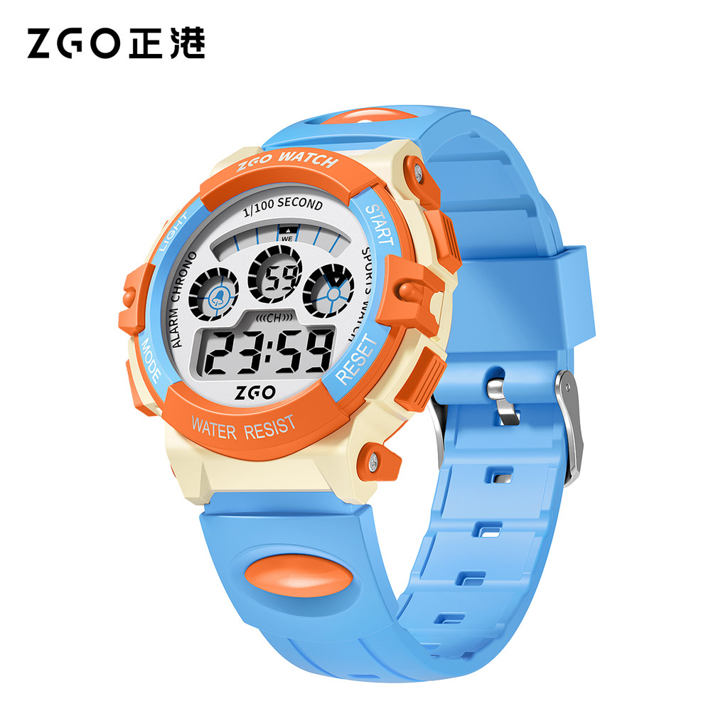 ZGO นาฬิกาเด็ก กันน้ำ 50M กันกระแทก มีนาฬิกาปลุก ปฏิทิน กีฬา นาฬิกาสำหรับเด็กผู้ชาย ของขวัญ นาฬิกาอิเล็กทรอนิกส์ 305