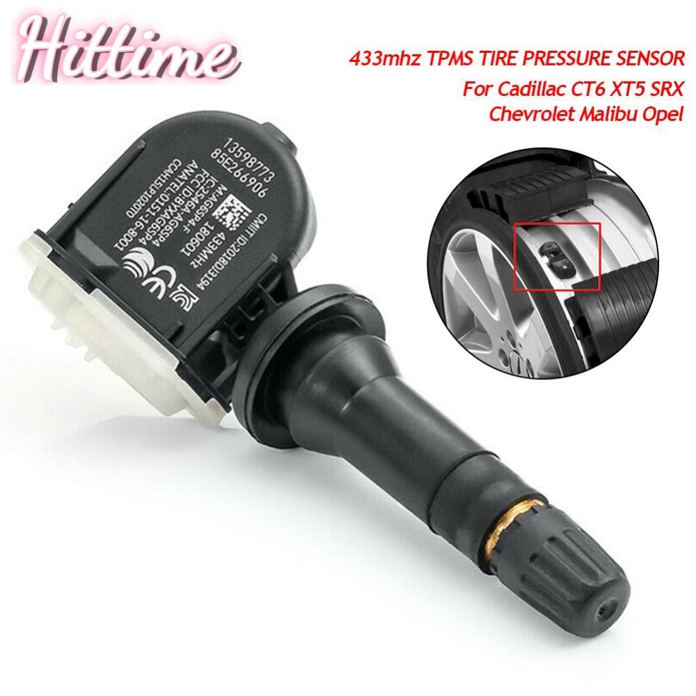 Hittime 1 PC 433 mhz Tpms เซ็นเซอร์ตรวจสอบความดันยางสําหรับ Cadillac CT6 XT5 SRX 13598773 K5w4