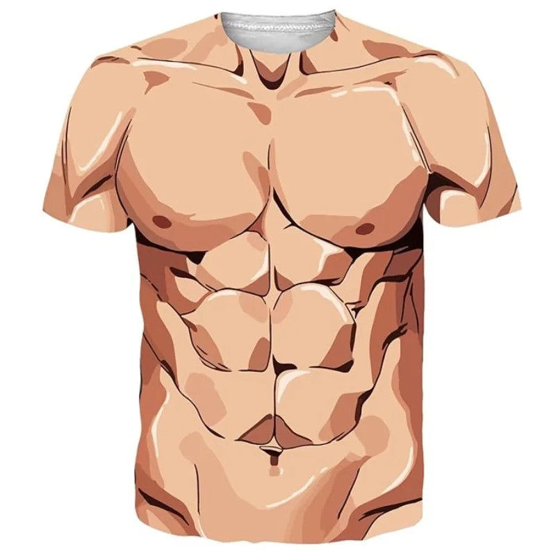 3D พิมพ์กล้ามเนื้อตลกกราฟิก T เสื้อสําหรับผู้ชายผู้หญิงแขนสั้น Ugly Tee เสื้อเสื้อผ้า Mens ความแปลกใหม่ Party คอสเพลย์ Tshirts