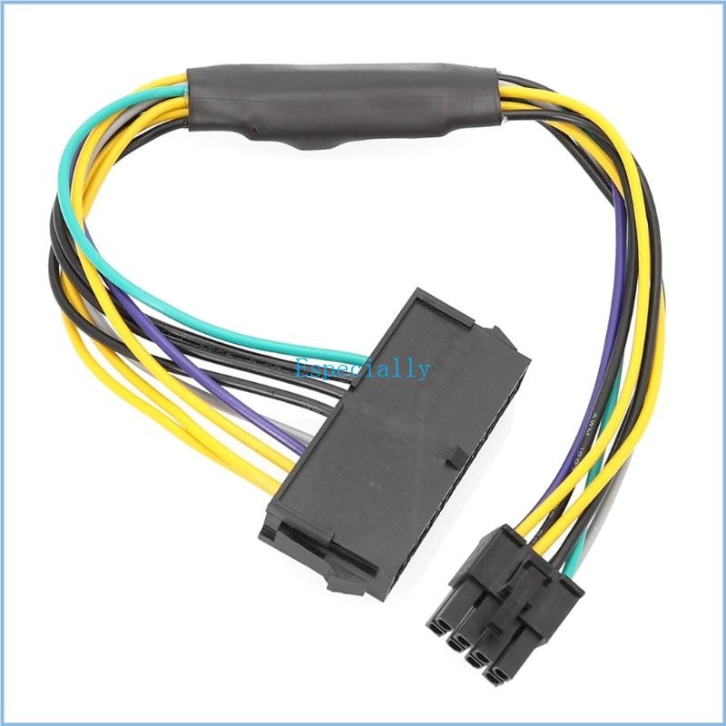 Esp สําหรับ Optiplex 3020 7020 9020 8-pin สายไฟ ATX 24 pin ถึง 8pin สาย 30 ซม.ยาวอะแดปเตอร์จ่ายไฟสายเปลี่ยน