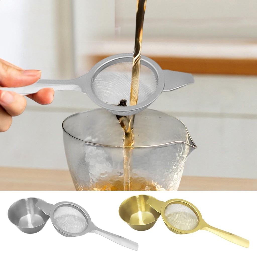 Fine ตาข่ายชา Infuser Fine ตาข่ายชา Sifter กรองสแตนเลส Fine ตาข่ายตะแกรง Sifters สําหรับแป้งค็อกเทลน้ําผลไม้ bytumth