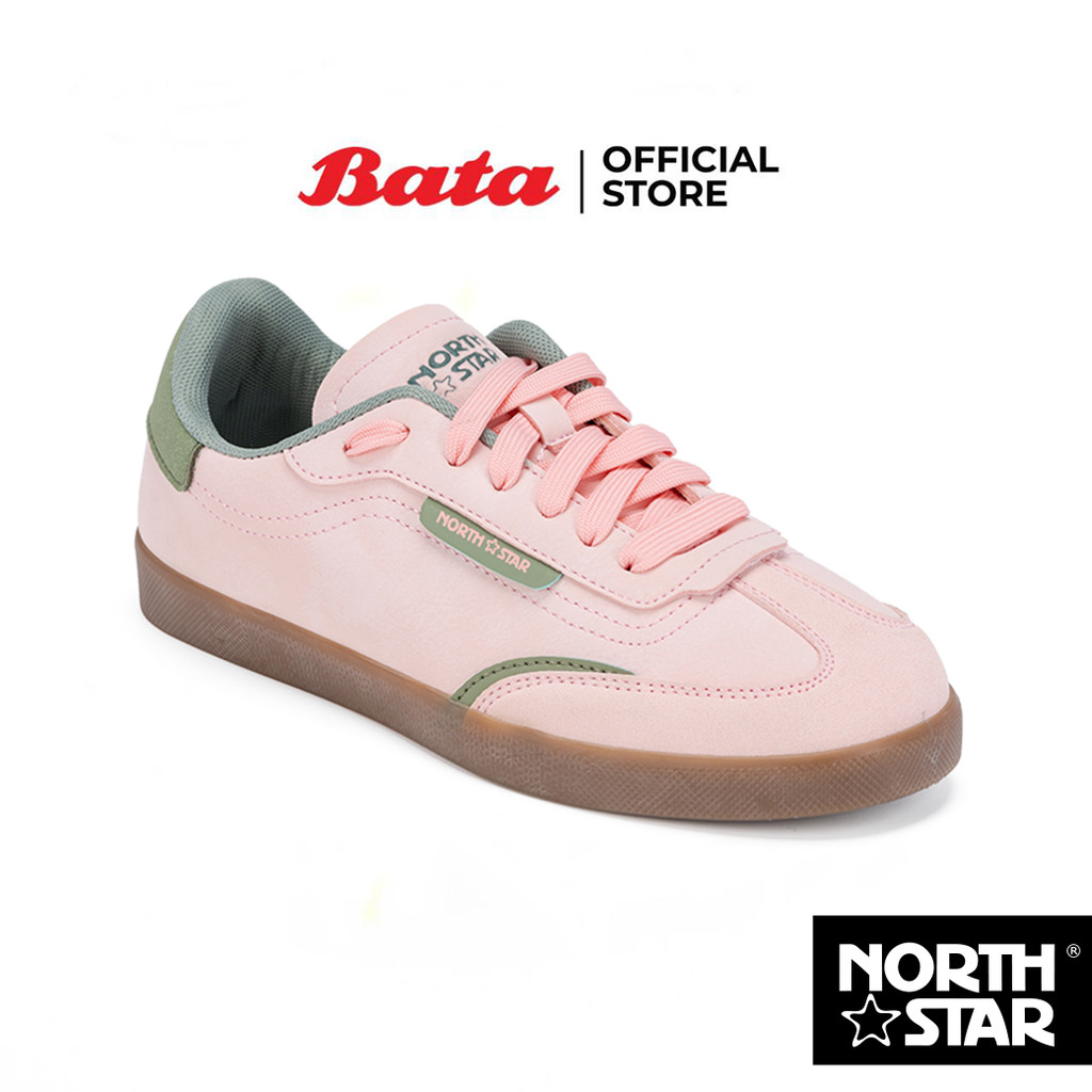 Bata บาจา North Star รองเท้าผ้าใบสนีคเกอร์แบบผูกเชือก สำหรับผู้หญิง รุ่น NEW STRIKER สีชมพู 5205144 สีเบจ 5208144