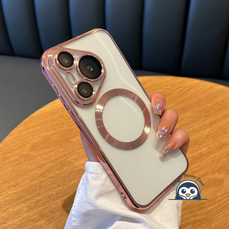 ใหม่แม่เหล็กไร้สายชาร์จเคสโทรศัพท์สําหรับVivo V60 V50 Lite Y400 Y300i Y39 Y29 Y29s Y04 5Gชุบกรอบกันกระแทกปกอ่อน