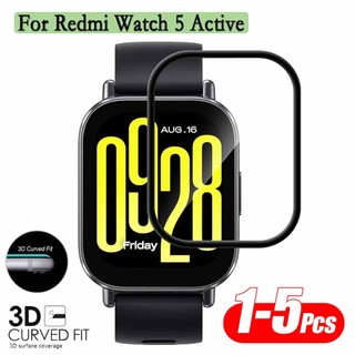 1/3/5pcs Full Protector ฟิล์มสําหรับ Redmi Watch 6/5/4/3 Active Lite 3D คอมโพสิตโค้งนุ่มสมาร์ท Watch Protector หน้าจอฟิล์มไม่แก้ว