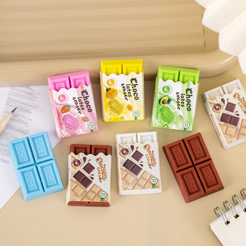จําลองยางลบช็อคโกแลตสะอาดรังแคน้อยรางวัลเครื่องเขียนนักเรียนมูลค่าสูง WJ724