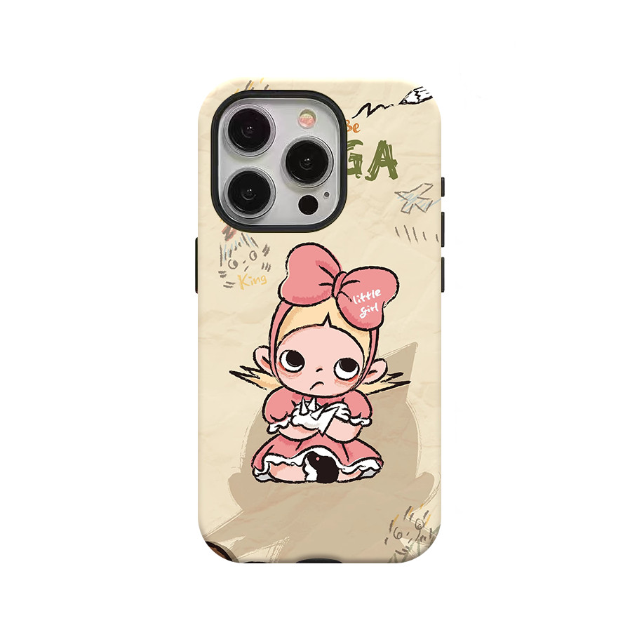 Zsiga เคสโทรศัพท์น่ารักสําหรับ Samsung S24 iPhone15ProMax 14Pro 13 12 XSMAX 13mini 2in1 เคสแข็งเคลือบเงา
