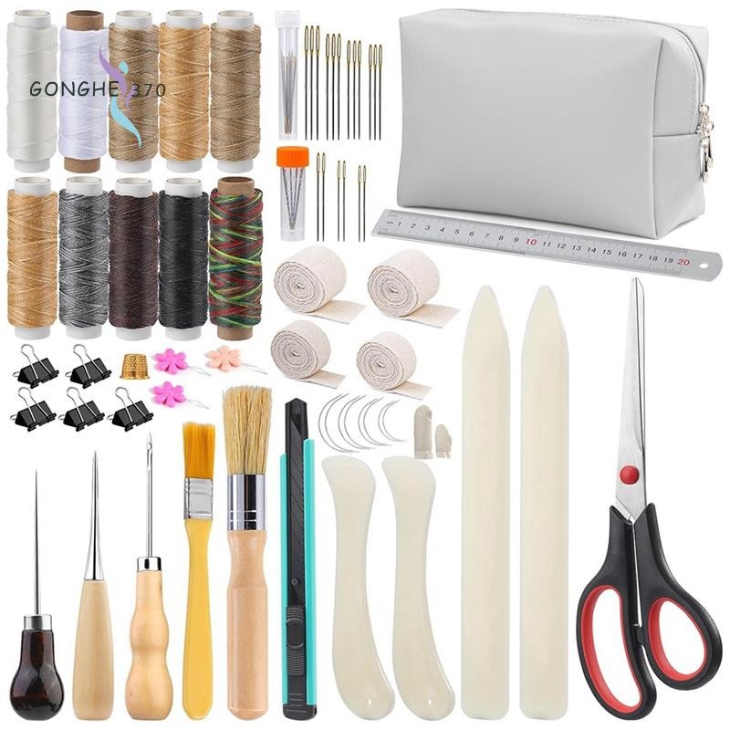 [gonghe370]65 ชิ้น Bookbinding Kit วัสดุ Bookbinding Bone Folder ชุดเครื่องมือสําหรับผู้เริ่มต้นเรีย