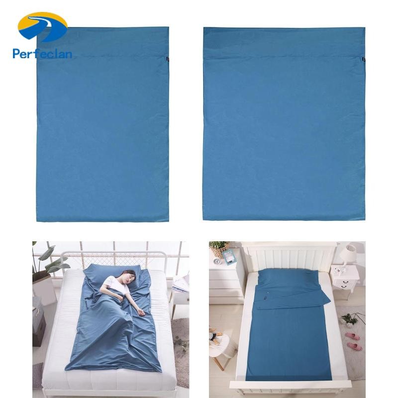 Perfeclan ถุงนอน Liner ผ้าปูที่นอนสําหรับเดินทางสําหรับการเดินทางเพื่อธุรกิจที่แบกเป้