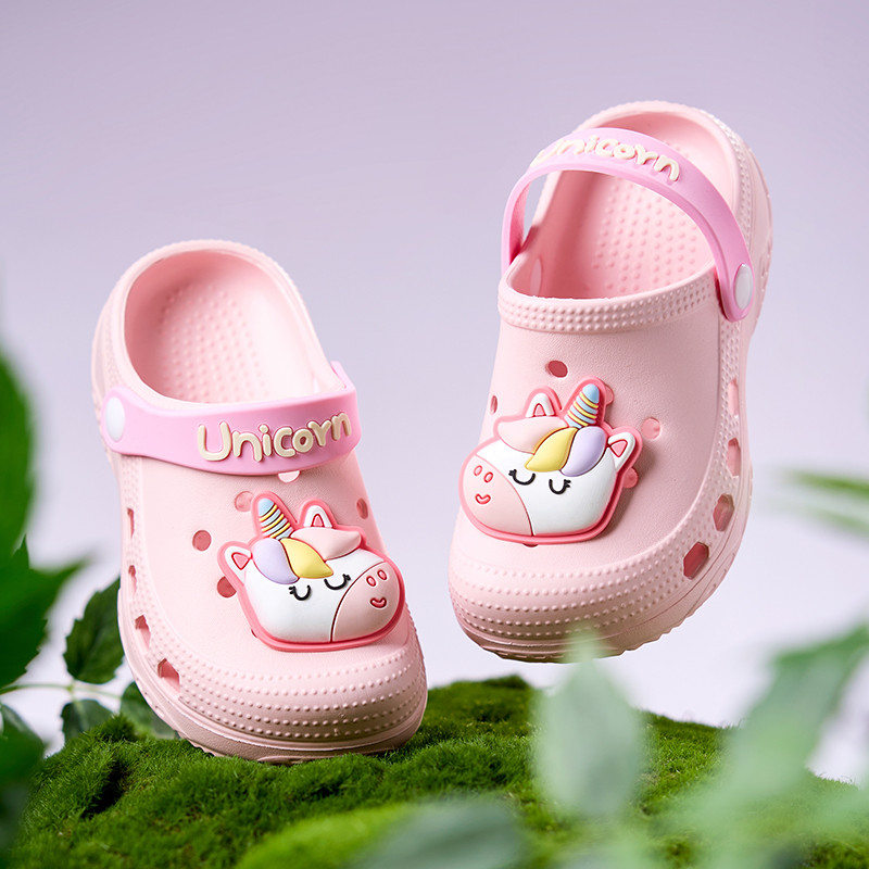 Cheerful Mario 13-20ซม 4 Animals Slipper เด็ก ฤดูร้อน สไตล์เจ้าหญิง น่ารัก รองเท้าแตะยูนิคอร์นเด็ก แฟชั่น การ์ตูน รองเท้ารัดส้นหมีเด็ก