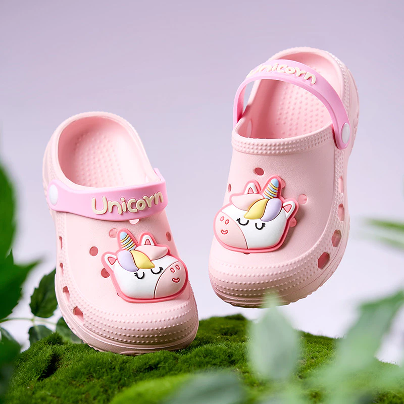 Cheerful Mario 13-20ซม 4 Animals Slipper เด็ก ฤดูร้อน สไตล์เจ้าหญิง น่ารัก รองเท้าแตะยูนิคอร์นเด็ก แฟชั่น การ์ตูน รองเท้ารัดส้นหมีเด็ก