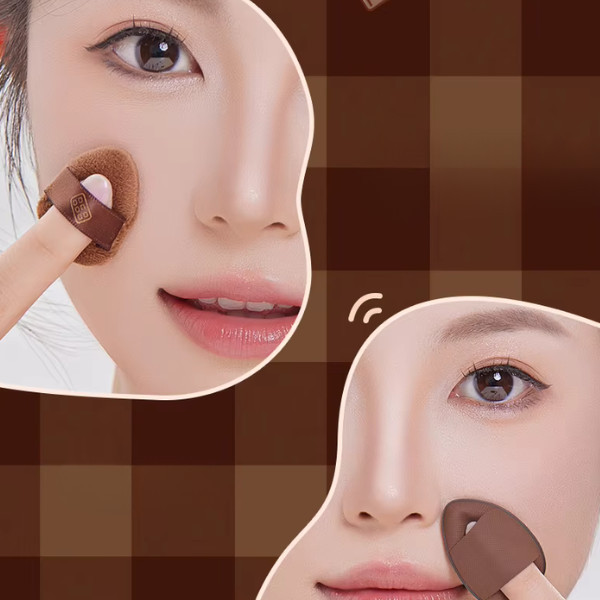 🍒Grace Thai🍒 พัฟช็อกโกแลต 6 ชิ้น พัฟกำมะหยี่ ขนาดมินิ ใช้ได้ทั้งแห้งและเปียก นุ่มพิเศษ สำหรับลงรองพื้น - รูปที่ 4