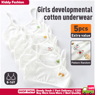 [COD] ชุดชั้นในผ้าฝ้ายแท้สําหรับเด็กผู้หญิง 5 ชิ้นสําหรับเด็…