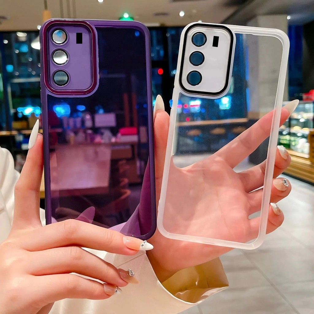 Soft Case Shining ใหม่ Pure สีกันกระแทก Soft Clear พร้อมเลนส์การ์ดกล้องเลนส์ Protector สําหรับ Oppo 