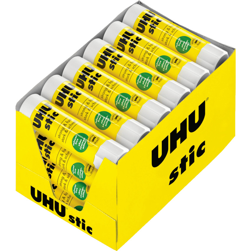 12 ชิ้น x UHU กาวแท่ง 21 กรัมกล่อง