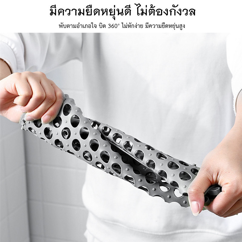 10PCS แผ่นยางกันลื่น แผ่นกันลื่นในห้องน้ำ DIY แผ่นปูพื้นกันลื่น พลาสติกPVC 30X30CM.ยืดหยุ่น สามารถตัดได้ - รูปที่ 3