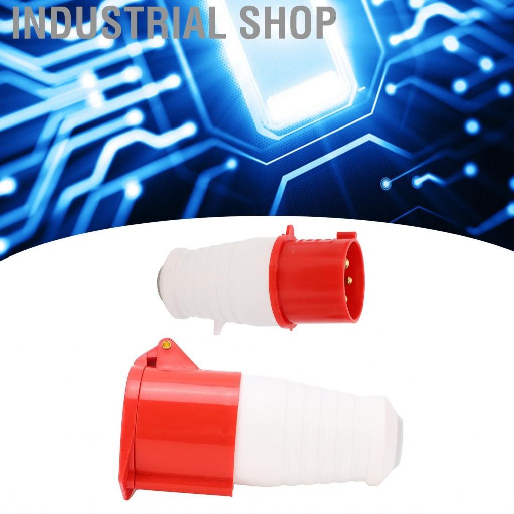 Industrial Shop-th Industrial Plug Connector 4 Pin 3 เฟสซ็อกเก็ตกันน้ำกันน้ำชุด 32A AC380V415V ชุด 3