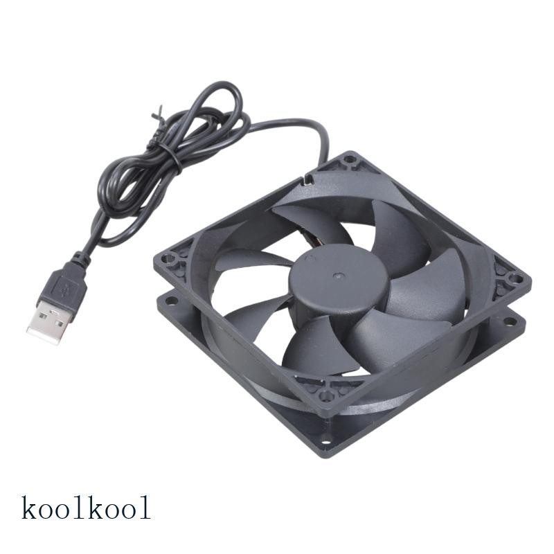 Kool 90x25 มม.USB 5V พัดลมคอมพิวเตอร์กรณี Cooling สําหรับ PC Server ตู้เราเตอร์ Receiver