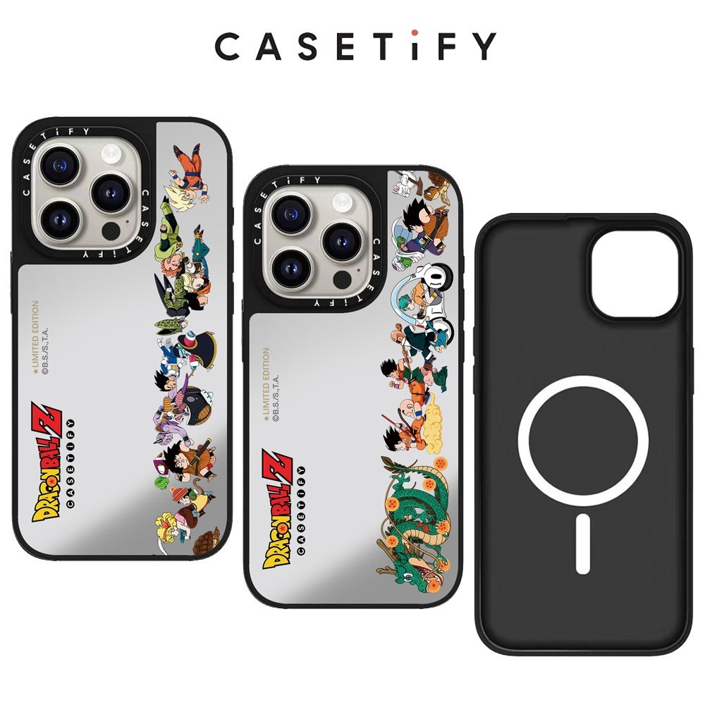 Dragon Ball Z Family เคสโทรศัพท์กระจกแม่เหล็กสําหรับ IPhone 16 Pro Max 15 14 13 12 11 กันกระแทกป้องกันปลอกแข็ง